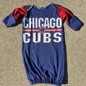 Chicago Cubs MLB Baseball newborn sleep sack upcycled t shirt infant gown